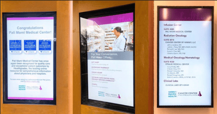 Hospital digital signage lobby