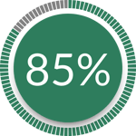 iHA green 85 percent circle