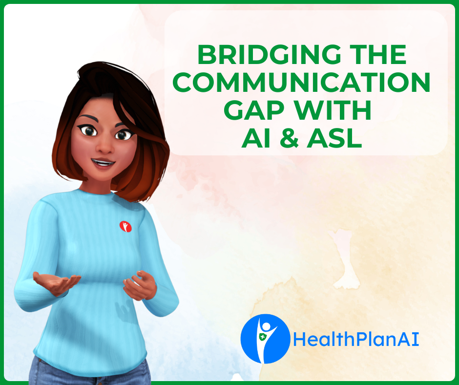 AI avatar saying bridging the communication gap with AI & ASL